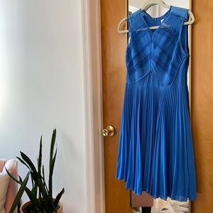 Pleated Dress with Detailed Top